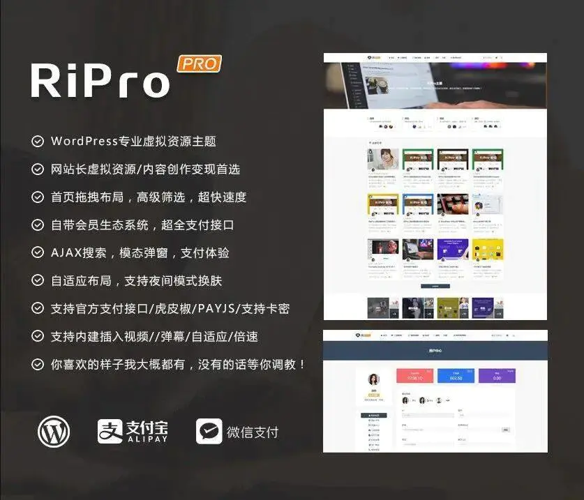 C225 wordpress主题_WordPress主题ripro8.7日主题去除授权版WordPress主题模板_淘源码资源网_建站教程WordPress主题模板_zibll子比主题官网_淘源码资源网