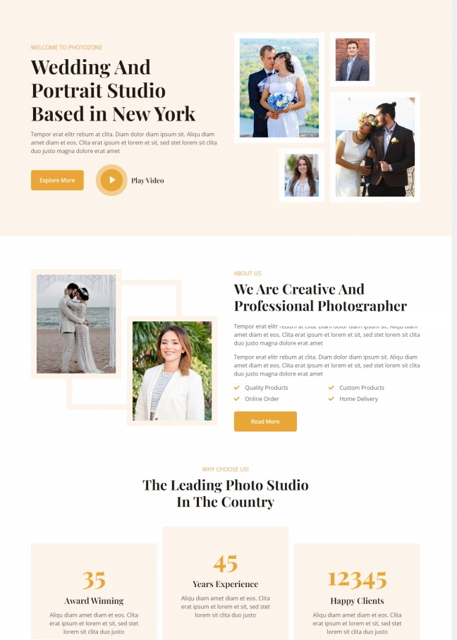 婚纱摄影工作室 HTML5网站模板WordPress主题模板_淘源码资源网_建站教程WordPress主题模板_zibll子比主题官网_淘源码资源网