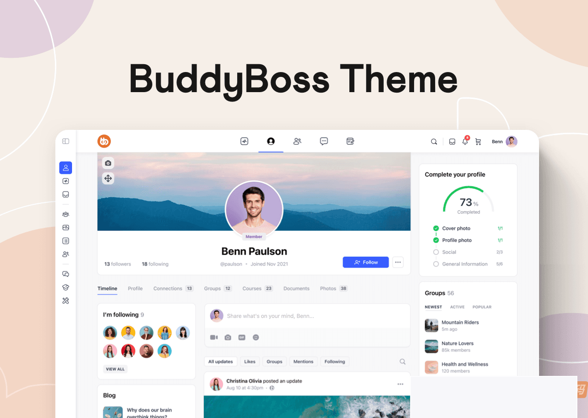 WordPress 定制主题BuddyBoss v2.4.3神仙道：共性化水平到达新高WordPress主题模板_淘源码资源网_建站教程WordPress主题模板_zibll子比主题官网_淘源码资源网