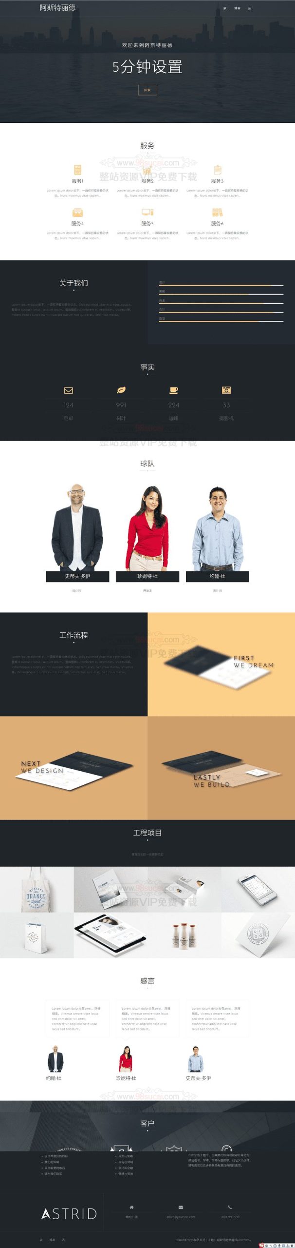 WordPress主题：项目设计开发行业金融营销管理模板Astrid主题分享WordPress主题模板_淘源码资源网_建站教程WordPress主题模板_zibll子比主题官网_淘源码资源网